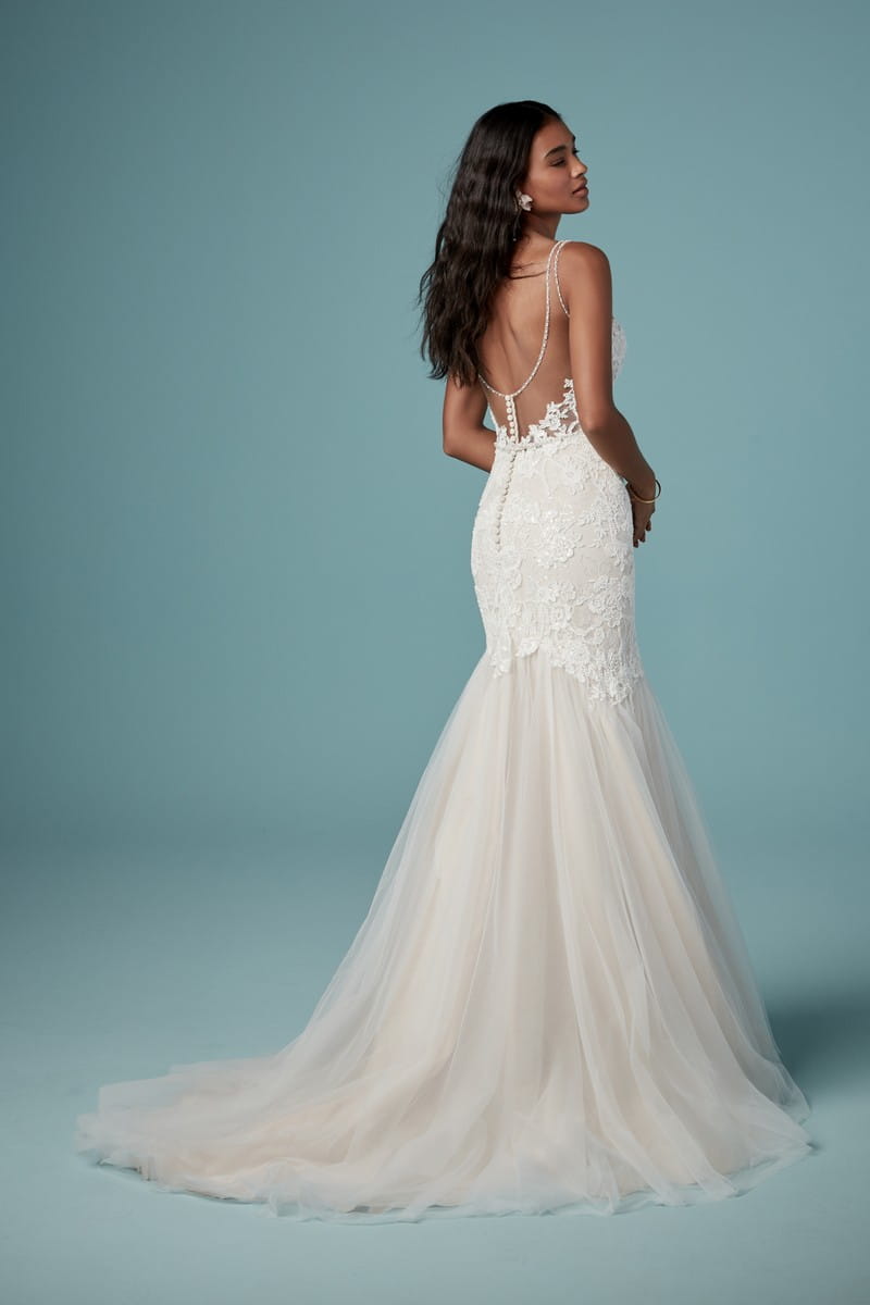 Back of Elvie Wedding Dress from the Maggie Sottero Ambrose Fall 2019 Bridal Collection