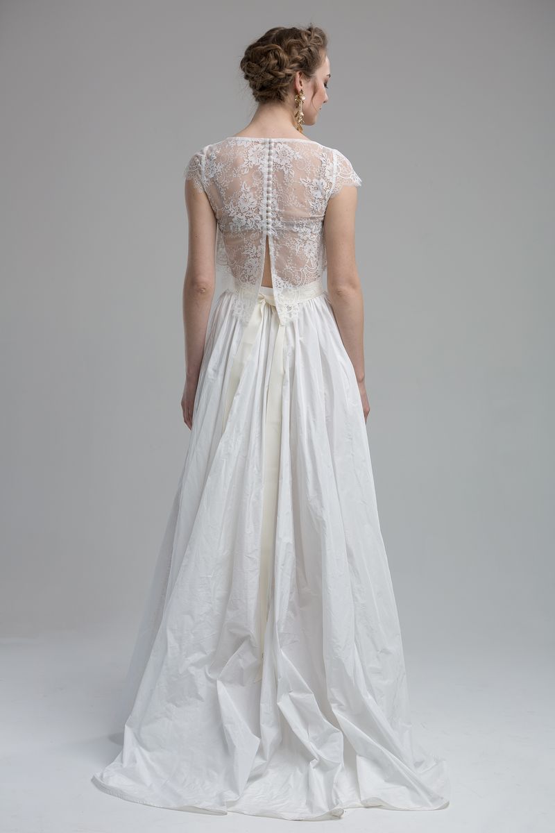 Back of Glenn Top with Afon Skirt from the KATYA KATYA Wanderlust 2018-2019 Bridal Collection