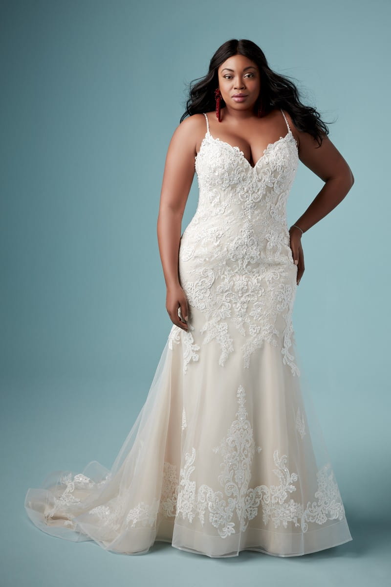 Glorietta Lynette Plus Size Wedding Dress from the Maggie Sottero Ambrose Fall 2019 Bridal Collection