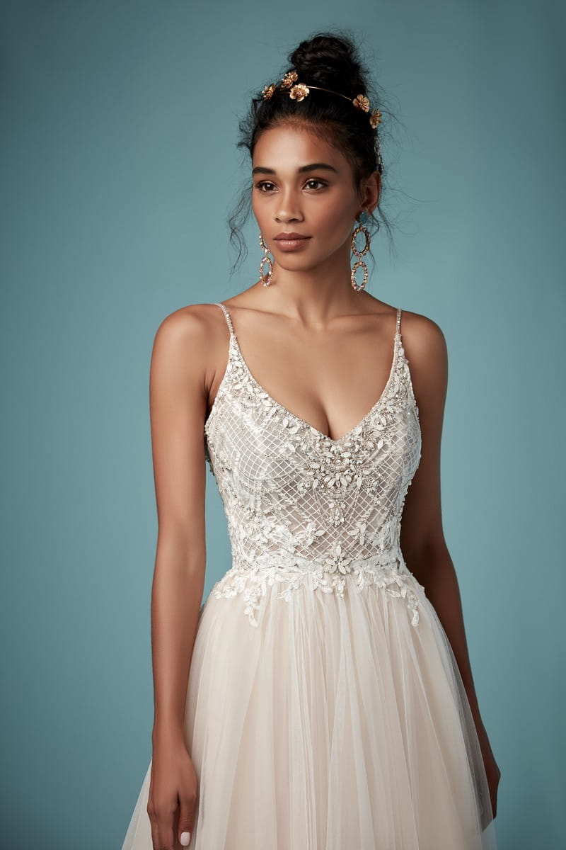 Detail on Matilda Wedding Dress from the Maggie Sottero Ambrose Fall 2019 Bridal Collection