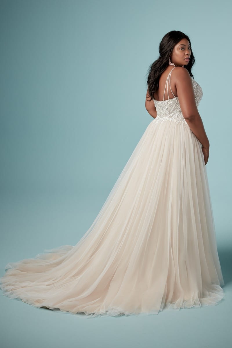 Back of Matilda Lynette Plus Size Wedding Dress from the Maggie Sottero Ambrose Fall 2019 Bridal Collection