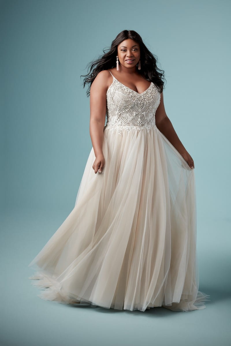 Matilda Lynette Plus Size Wedding Dress from the Maggie Sottero Ambrose Fall 2019 Bridal Collection