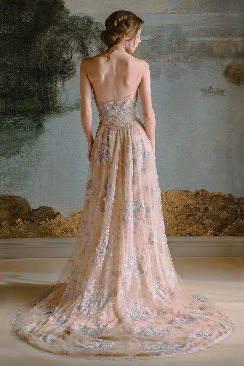 Back of Ophelia Wedding Dress from the Claire Pettibone Timeless Bride 2019 Bridal Collection