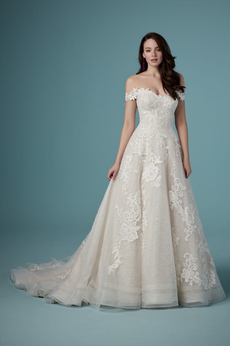 Paislee Louise Wedding Dress with Detachable Sleeves from the Maggie Sottero Ambrose Fall 2019 Bridal Collection