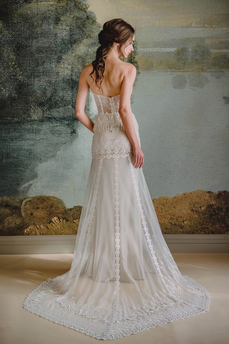 Back of Victoriana Wedding Dress from the Claire Pettibone Timeless Bride 2019 Bridal Collection