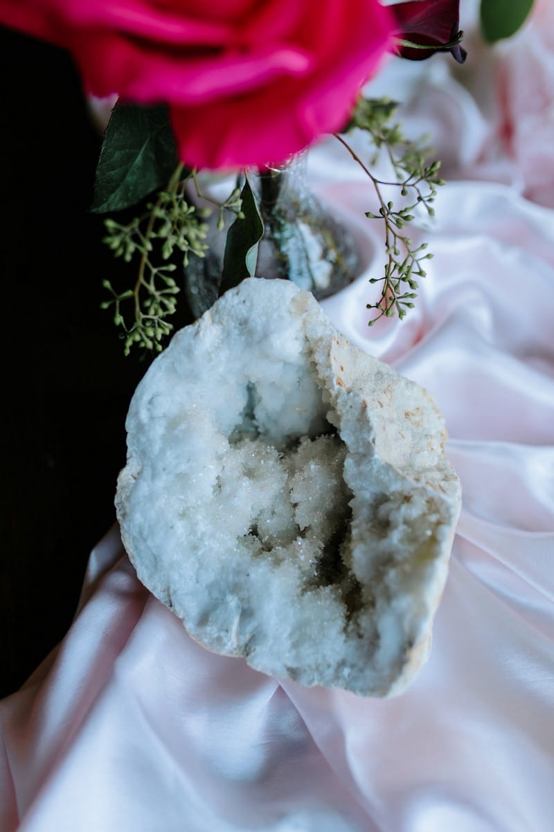 Geode on wedding table