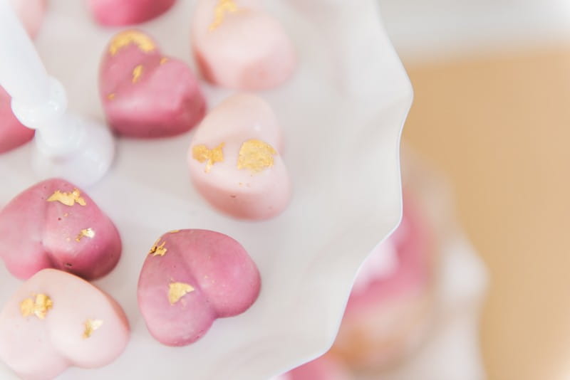 Pink heart sweets