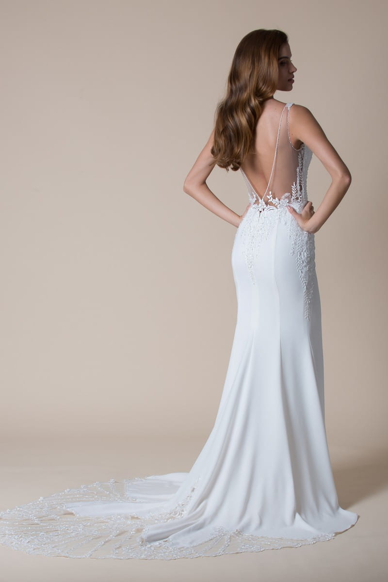 Back of Celine Wedding Dress from the MiaMia Flying Down to Rio 2020 Bridal Collection