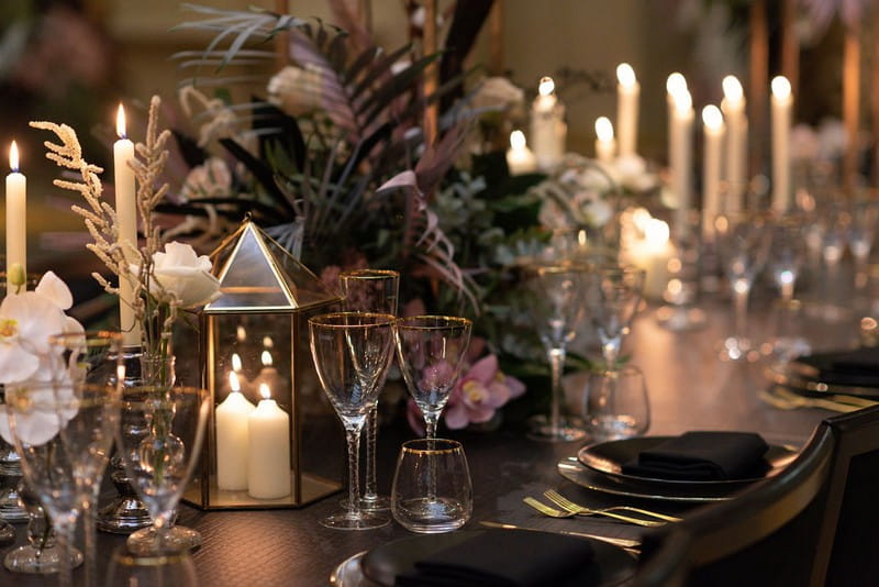 Chic wedding table styling