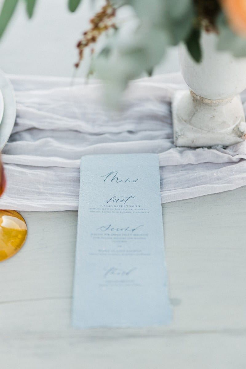 Elopement menu