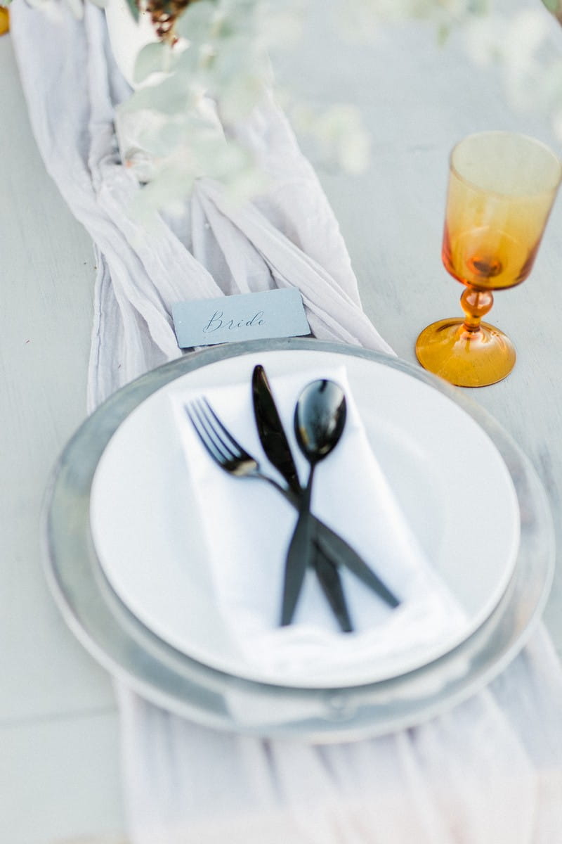 Elopement place setting