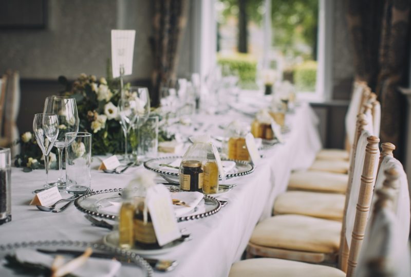 Elegant wedding table styling
