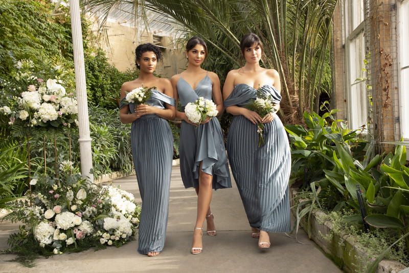 Three Bridesmaids Walking